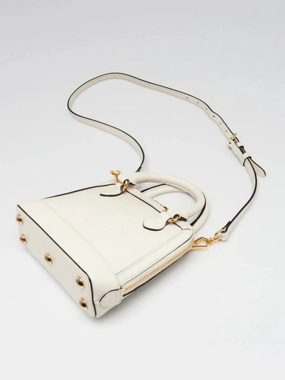Gucci White Smooth Leather 1955 Horsebit Mini Bag - Picture 3 of 12